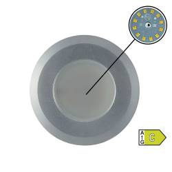 Kit 4 Recessed Round 12 LED Spotlight 53-85 - hole  ø 55 mm 2,87 W + power supply, extentions, wirings